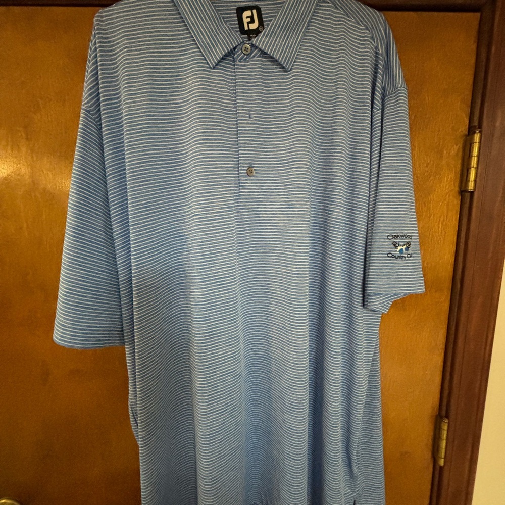 FootJoy Blue Striped Polo Shirt